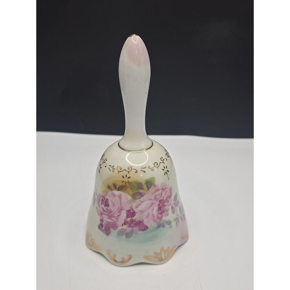 1944 Royal Crown Chantilly China Bell Signed P Kent Gold Accent Vintage‎